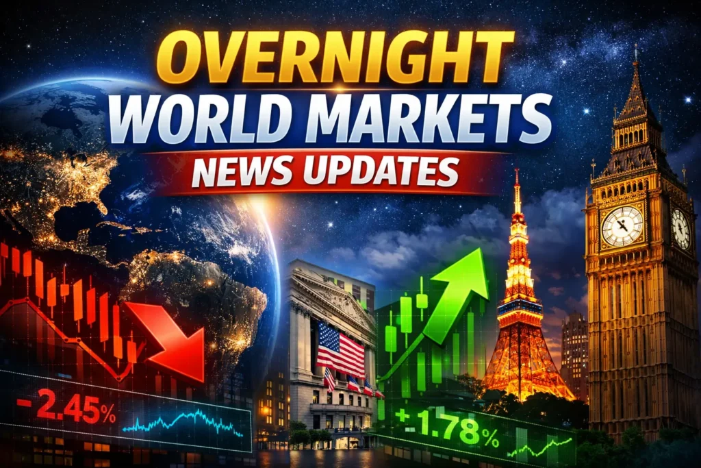 Overnight world markets performance news updates